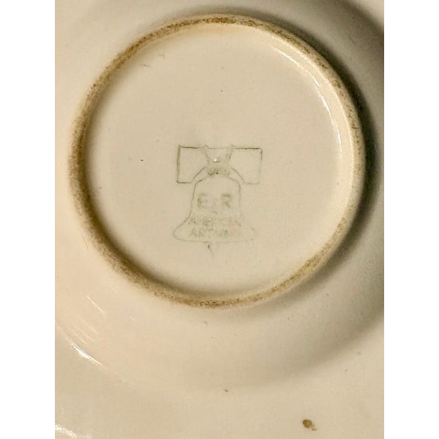 American Artware Yellow Flower Basket Porcelain Catchall For Sale - Image 4 of 8