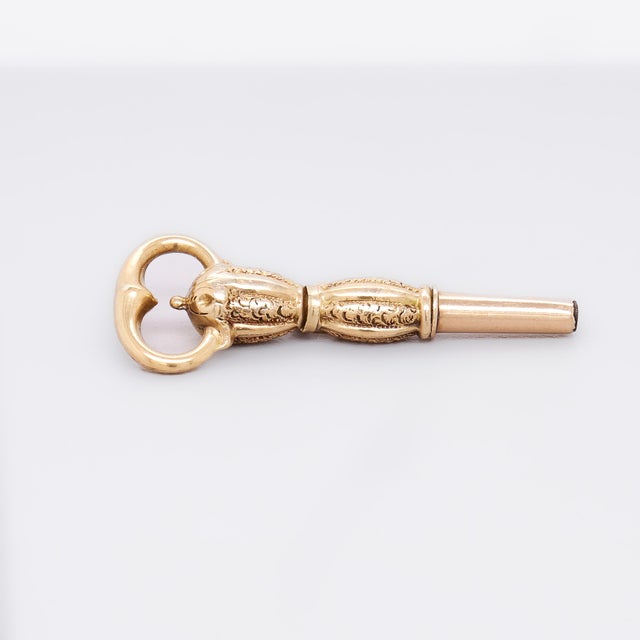Antique 14k Gold Victorian Watch Key for a Pocket Watch For Sale - Image 9 of 9