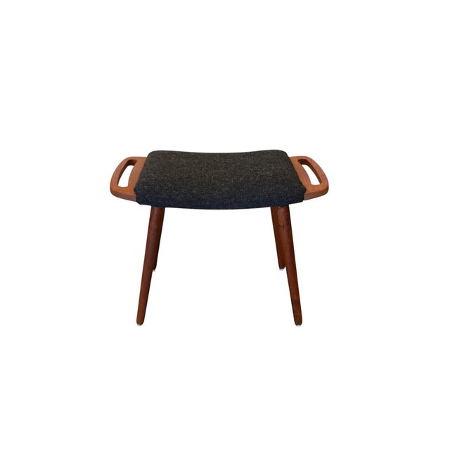 Vintage Danish Teak Stool with Shaped Handles, 1960s For Sale - Image 10 of 10