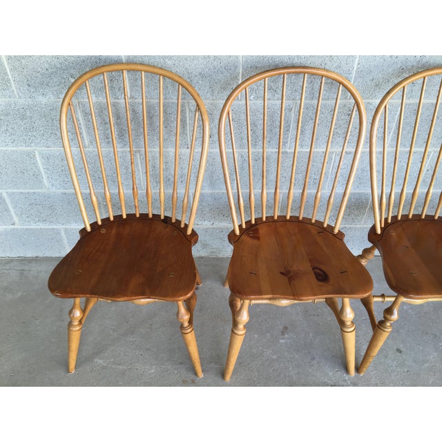 Ethan Allen Farmhouse Pine Hoop Back Side Chairs Set of 6 Chairish