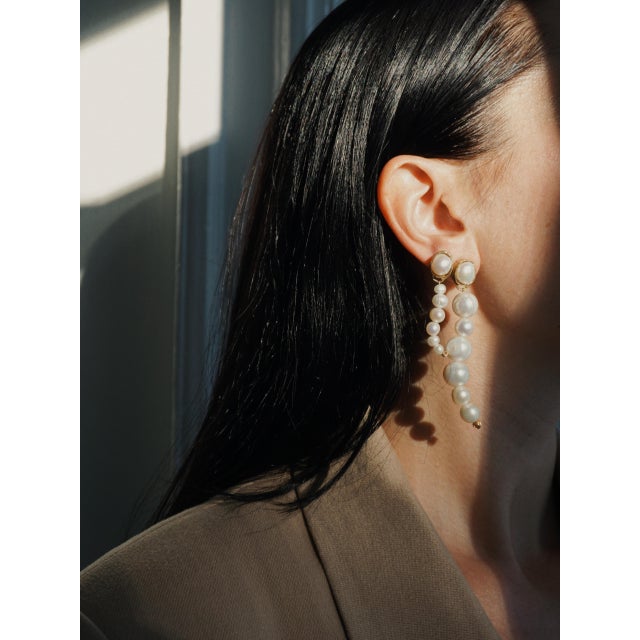 Contemporary She Is Fine Earrings, A Pair For Sale - Image 3 of 3