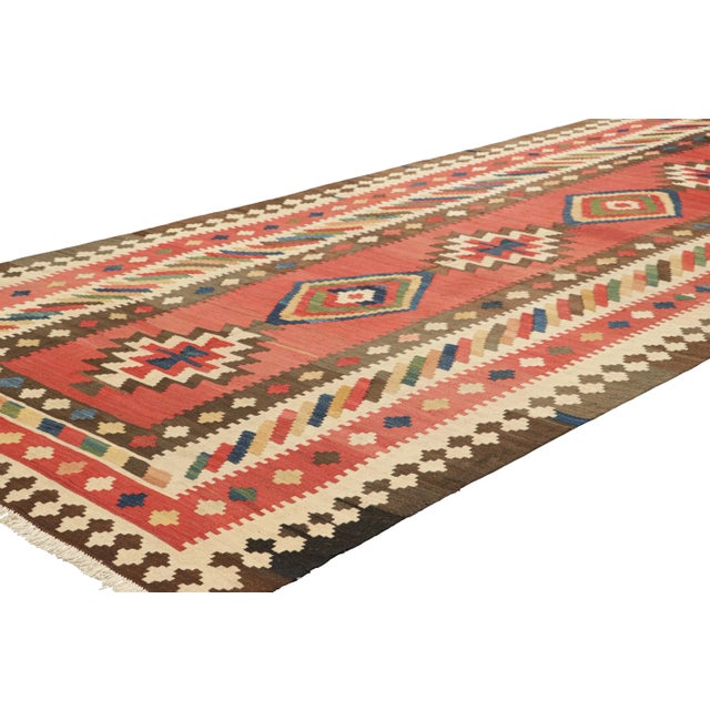 Rug & Kilim Vintage Kilim Runner in Red With Geometric Medallions, From Rug & Kilim For Sale - Image 4 of 7