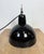 Industrial Black Enamel Factory Lamp with Cast Iron Top, 1950s For Sale - Image 10 of 16
