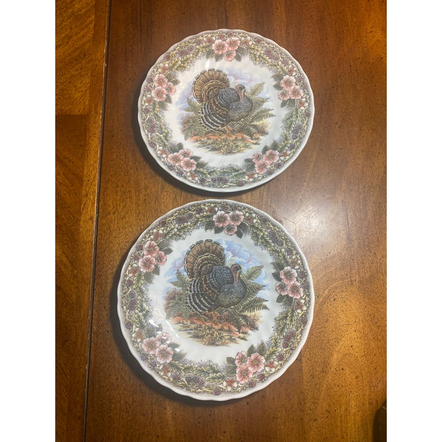 2 Churchill China Thanksgiving 8” Plates For Sale - Image 9 of 12
