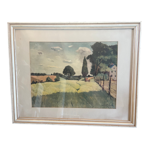 “Springtime in Virginia" by Nicolai Cikovsky, Original Print - Framed