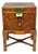 Late 20th Century Furniture Classics LTD Chinese Teak & Bamboo Campaign Chest Side Table on Stand For Sale