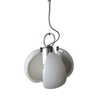 Iron and Acrylic Glass Chandelier Model Spicchio Danilo and Corrado Airoldi from Stilnovo, 1950s For Sale