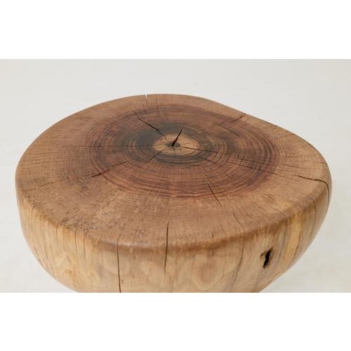 Sculptural Side Table in Walnut from Logniture For Sale - Image 4 of 16