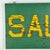 Mid 20th Century Vintage Green & Yellow "Sale" Wooden Sign For Sale - Image 5 of 7