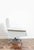Office chair from UP Závody on metal wheels, Czechoslovakia, 1970 Fully reupholstered chair in white-grey-white easy-to-...