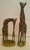 Wood Vintage Hand-Carved Wood Giraffes 12" Dad & 8" Mom/Calf African Safari Folk Art For Sale - Image 7 of 7