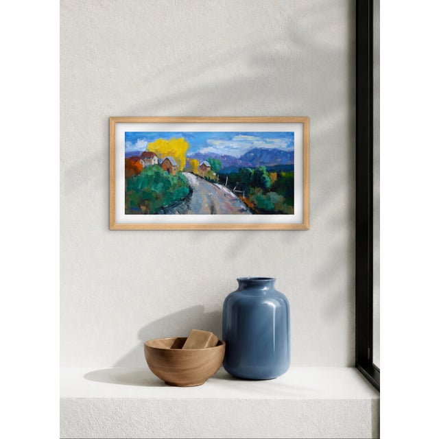 "Arroyo Seco Taos Valley" Contemporary Southwestern Landscape Oil Painting For Sale - Image 13 of 13