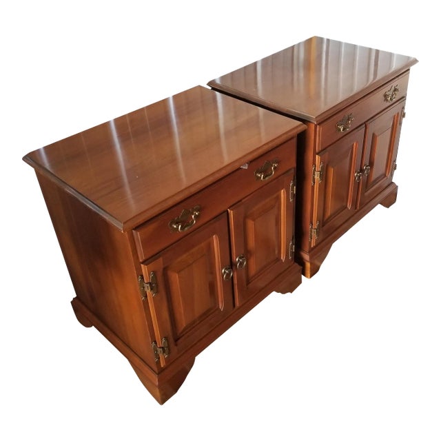 Pair of 1950s Harden Cherry Nightstands/End Tables Chairish