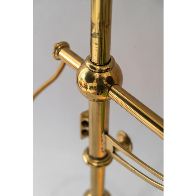 Art Deco Height-Adjustable Swivel Table Lamp with Opal Glass Shade, 1920 For Sale - Image 12 of 18