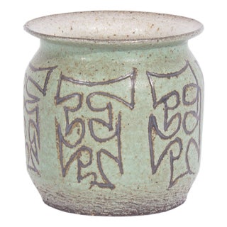 1972 Signed Studio Pottery Vase For Sale