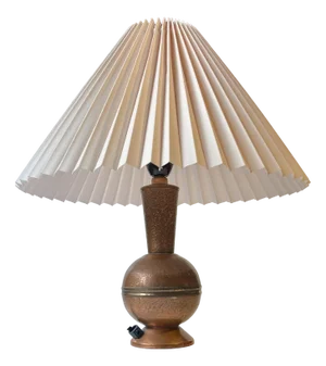 Scandinavian Modern Table Lamp in Textured Copper, 1950s