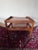 Vintage Georgian Style Two-Tier Mahogany Side Table 26” Height, Scalloped Apron Edge, Tea Table For Sale - Image 10 of 12