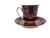 Red Vintage Polish Cup and Saucer from Wałbrzych Pottery, 1970s, Set of 2 For Sale - Image 8 of 13