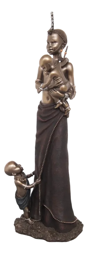 African Statue Mama Africa Masai, Limited Edition, 2004, Resin