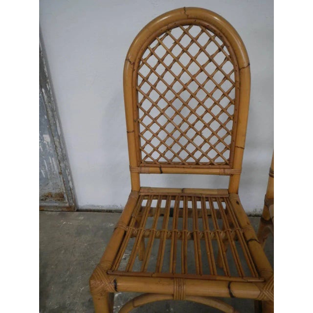 Set of Bamboo Chairs, Italy, 1970s For Sale - Image 9 of 10