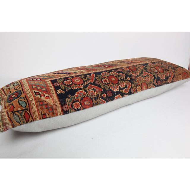 Tribal Antique Handwoven Tribal Throw Rug Pillow -16'' X 39'' For Sale - Image 3 of 11