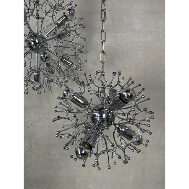 Vintage Sputnik Dandelion Hanging Lamp, Set of 2 For Sale - Image 4 of 13