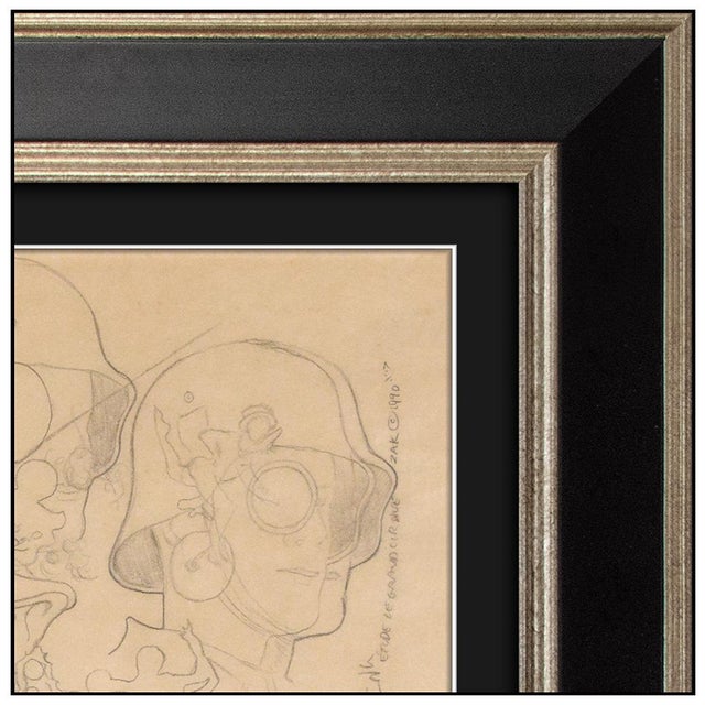 Guillaume Azoulay 1990s Etude Le Grand Cirque Figurative Ink Drawing on Paper Guillaume Azoulay For Sale - Image 4 of 4