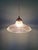 Art Deco pendant light in clear, fluted glass, 1930s. The pendant has been restored and rewired; it is compatible with an...