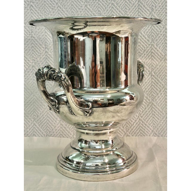 Vintage Silver Plate Trophy Form Champagne Ice Bucket With Removable Liner For Sale In New Orleans - Image 6 of 10