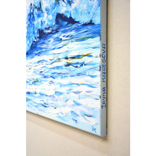 Realism Early 21st Century Affectionate Waves.Modern Original Hand Painting. For Sale - Image 3 of 9