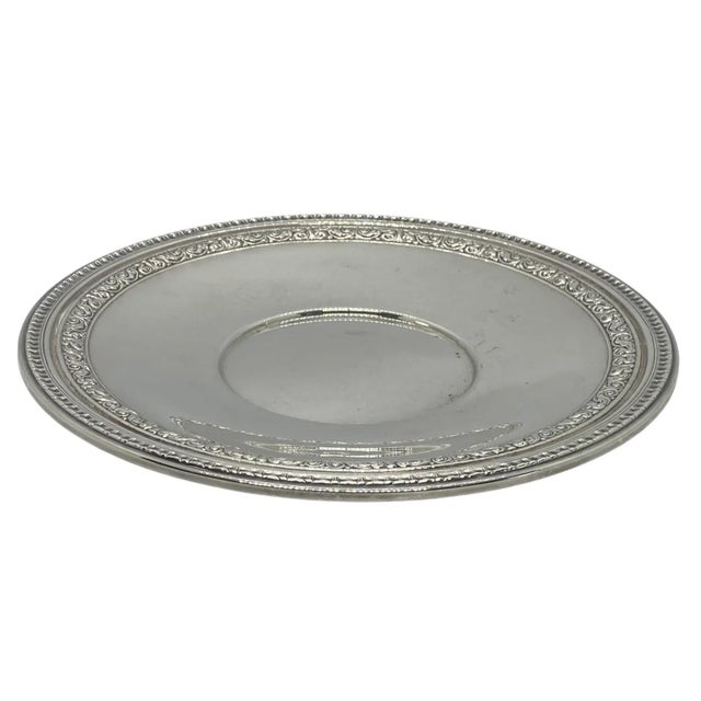 Mid-Century Modern Vintage Reed & Barton Mid 20th Century Silverplate Sandwich Plate Bel Air #1201 For Sale - Image 3 of 13