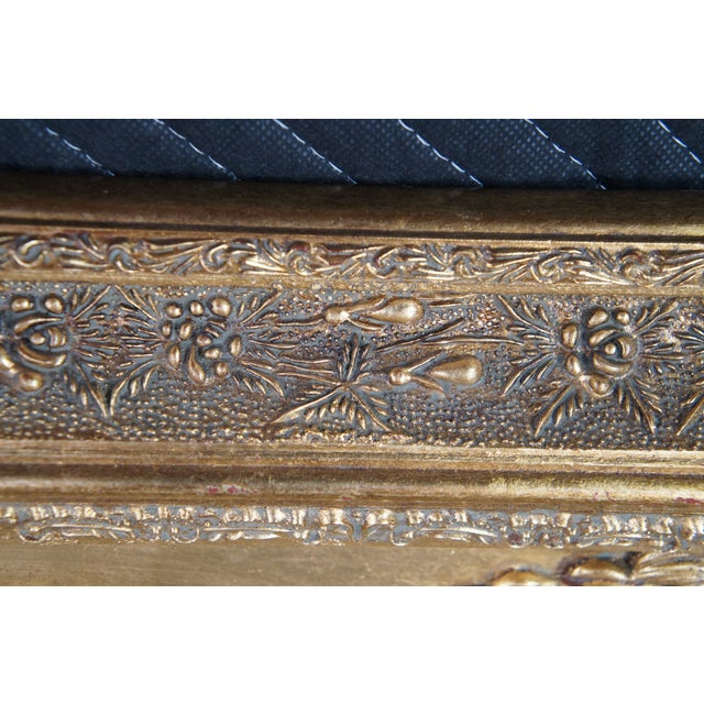 Mid 20th Century At the Fountain Cupid Angel of Love Oval Oil Painting After Henri Pierre Picou For Sale - Image 11 of 12