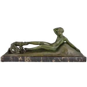 Art Deco Bronze Sculpture by Georges Gori for La Pointe Editeur, 1930s
