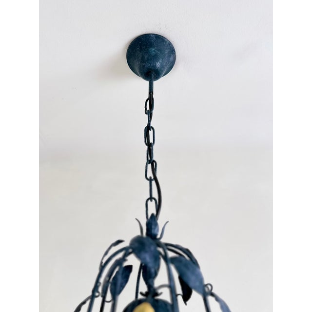 French Tole Cage Chandelier with Lemons from J.P. Ryckaert, 1980s For Sale - Image 12 of 18