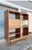 Wood Mid 20th Century Two-Sided Bookcase Étagère and Room Divider With Glass Display Shelf For Sale - Image 7 of 12