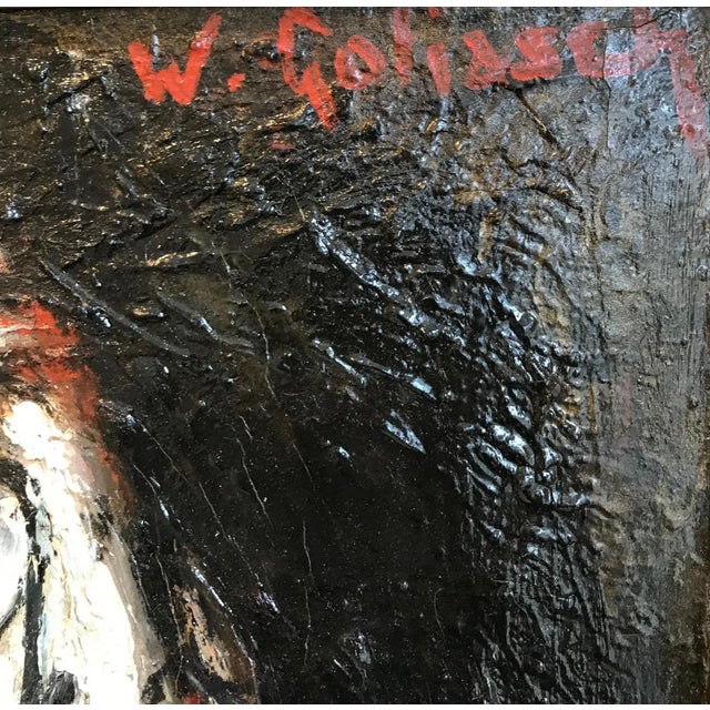 Modern William Goliasch, Bearded Man, Oil on Canvas For Sale - Image 3 of 6