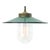 Vintage Petrol Enamel, Brass, and Glass Pendant Light For Sale - Image 5 of 5