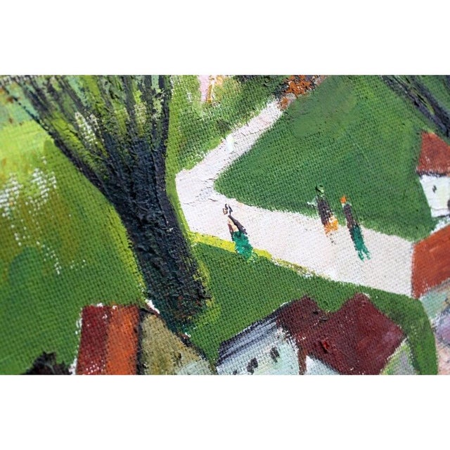 Laimdots Murnieks, City, 1990s, Oil on Cardboard, in Good conditions. Designed 1990 to 1999 This piece has an attribution...