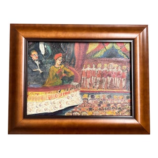 1950’s Original Folk / Outsider Art Chorus Line Painting For Sale