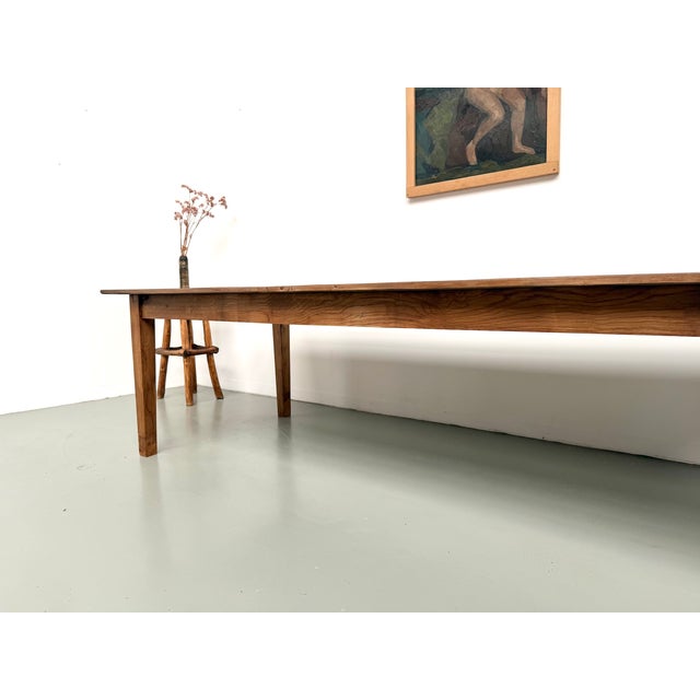 1950s Large Farmhouse Table in Oak, 1950s For Sale - Image 5 of 18
