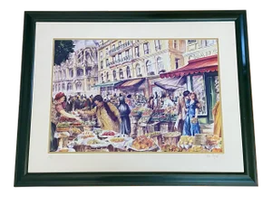 Billie Coyne "Farmers Market" Signed / Numbered Lithograph C.1993