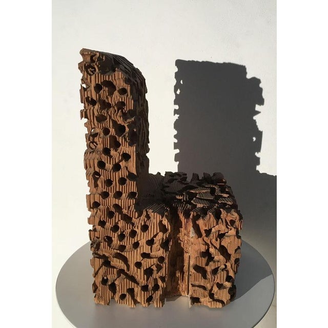 Brown Urano Palma, Chair Sculpture, 1985, Wood For Sale - Image 8 of 18