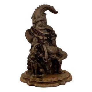 Antique Mr Punch Cast Iron Door Stop, 1880s For Sale
