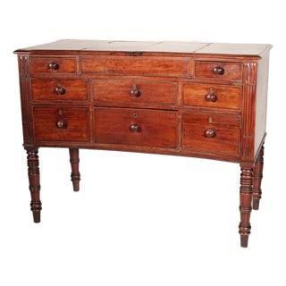 George III Mahogany Concave Front Sideboard For Sale