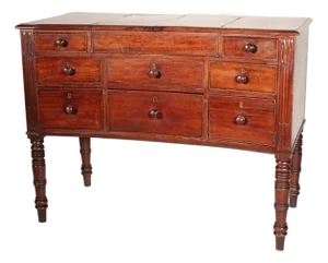 George III Mahogany Concave Front Sideboard
