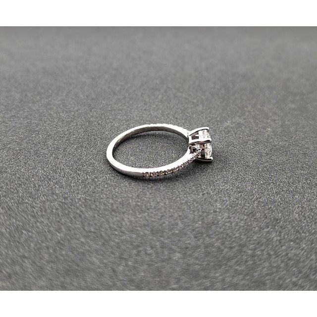 Metal 0.86 Ct Gia Certified Diamond Ring Size 5.75 For Sale - Image 7 of 9