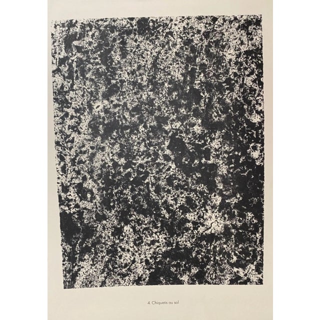 Chiquetis au sol is an original B/W lithograph on watermarked paper Arc. Abstract composition by the French artist Jean...