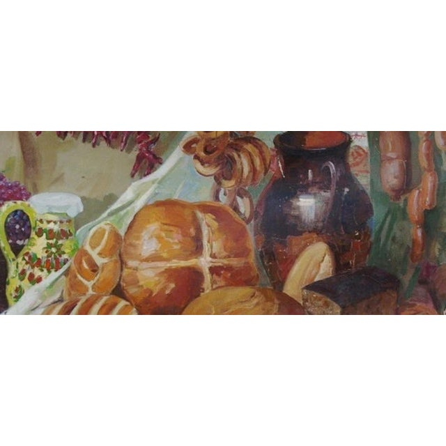 Vintage Still Life Oil Painting, Ukrainian Soviet Art, 1960s 125-300 For Sale - Image 6 of 6