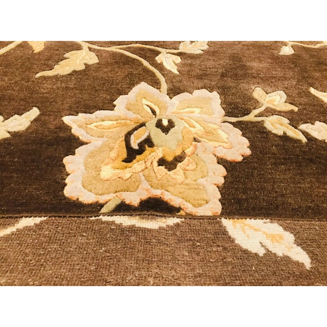 Textile Nepalese Floral Rug, 1980s For Sale - Image 7 of 16