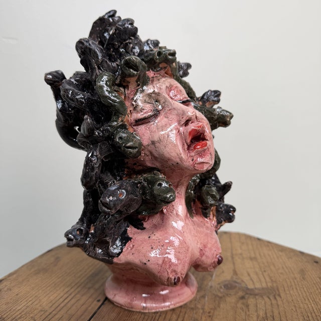 Ceramic Medusa Bust by Gennaro Condurso, Italy, 2010s For Sale - Image 3 of 16
